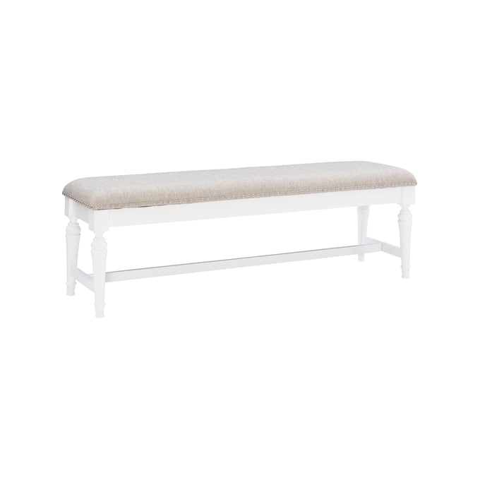 Powell Furniture Hayes White Linen Bench PWL-D1043D16BW