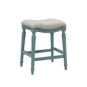 Powell Furniture Hayes Teal Blue Beige Counter Height Stool