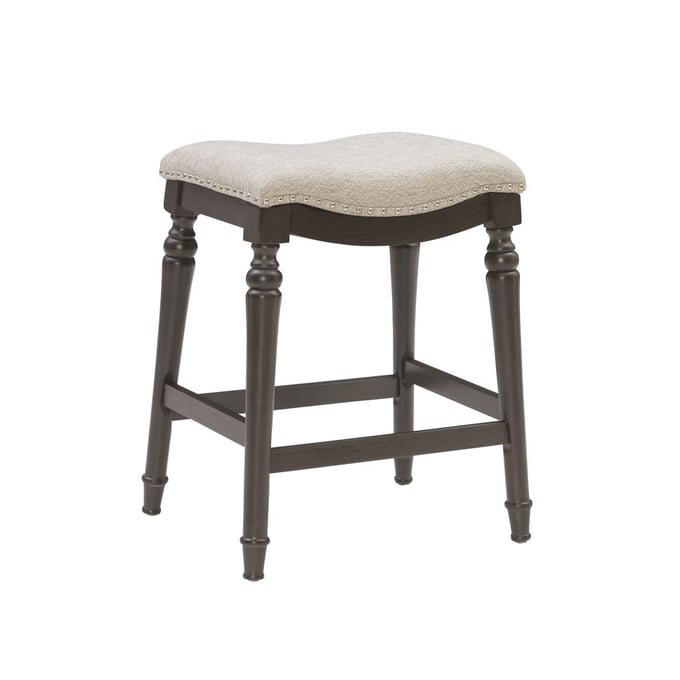 Powell Furniture Hayes Dark Grey Beige Counter Height Stool PWL-D1043D16CSG