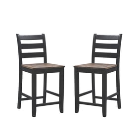 2 Powell Furniture Colm Black Counter Height Stools