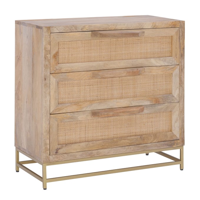 Powell Furniture Janie Natural Rattan Three Drawers Cabinet PWL-D1239A19C3