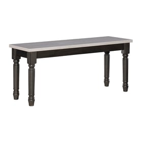 Powell Furniture Willow Smokey White Dark Grey Bench