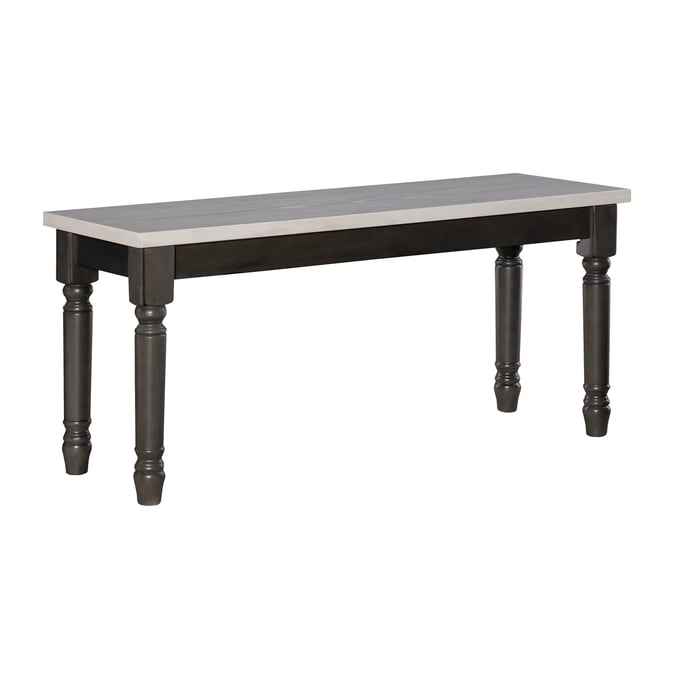 Powell Furniture Willow Smokey White Dark Grey Bench PWL-D1251D19GB