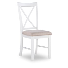 2 Powell Furniture Jane Light Tan Vanilla White Side Chairs