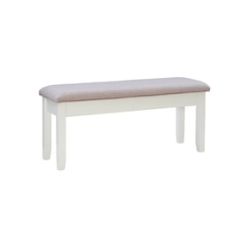 Powell Furniture Jane Beige Vanilla White Bench