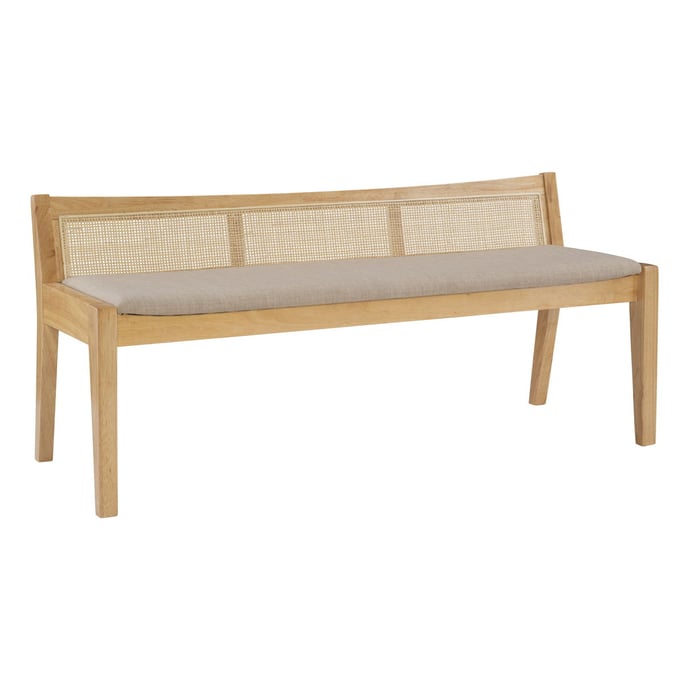 Powell Furniture Bauer Natural Beige Claudette Cane Bench PWL-D1277S19