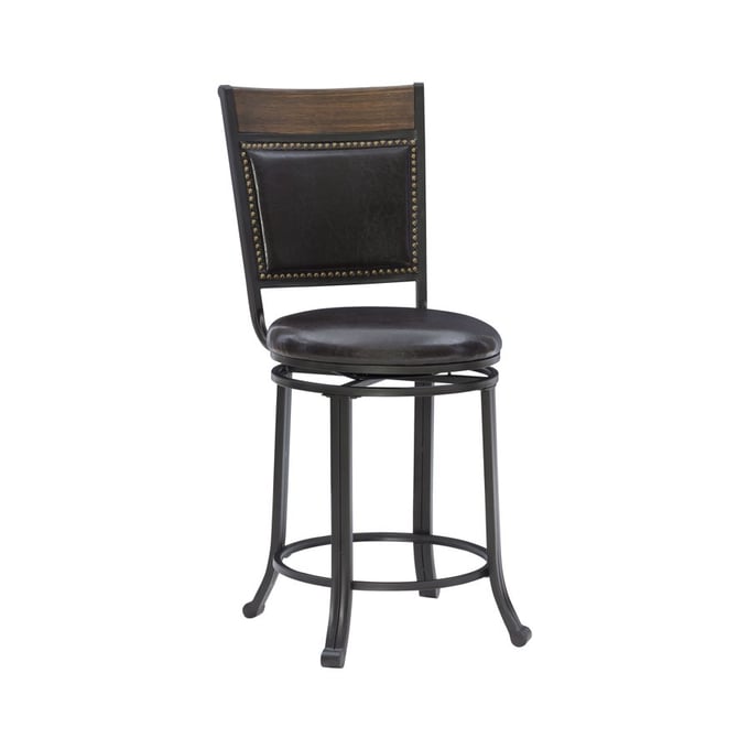 Powell Furniture Franklin Dark Brown Black Counter Height Stool PWL-D1284B19CS