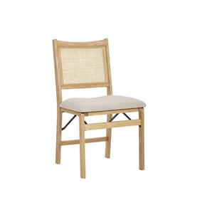 Powell Furniture Bauer Natural Beige Cane Folding Chair