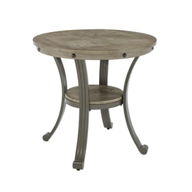 Powell Furniture Franklin Pewter Grey Side Table