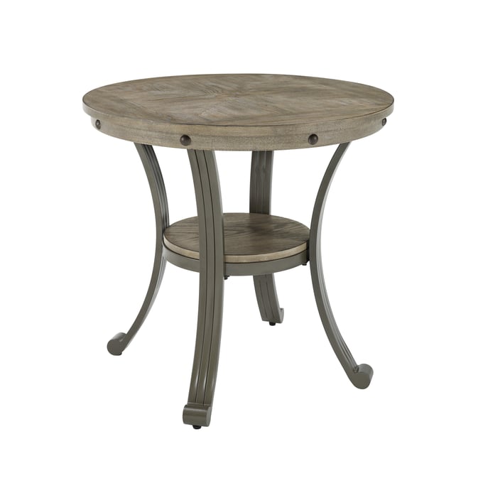 Powell Furniture Franklin Pewter Grey Side Table PWL-D1338A20ST