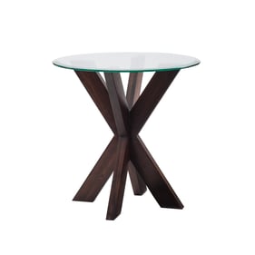 Powell Furniture Adler Espresso X Base Side Table