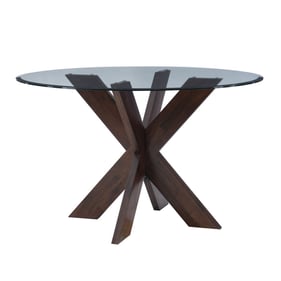 Powell Furniture Adler Java Dark Espresso X Base Dining Table