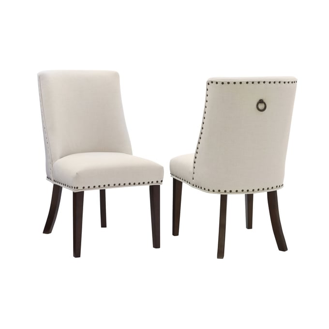 2 Powell Furniture Adler Espresso Natural Dining Chairs PWL-D1346D20SCEN