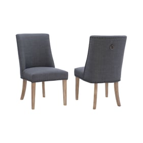 2 Powell Furniture Adler Natural Grey Dining Chairs