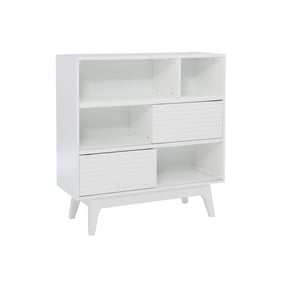 Powell Furniture Ripples Pure White Bookcase