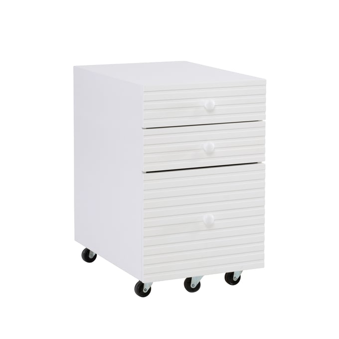 Powell Furniture Ripples Pure White File Cabinet PWL-D1357A20WF