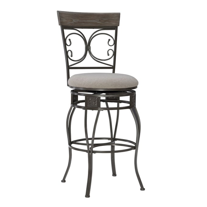 Powell Furniture Beeson Grey Pewter Big and Tall Barstool PWL-D1441B21BSPEW