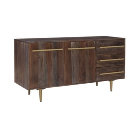 Powell Furniture Keavy Brown Acacia Wood Console