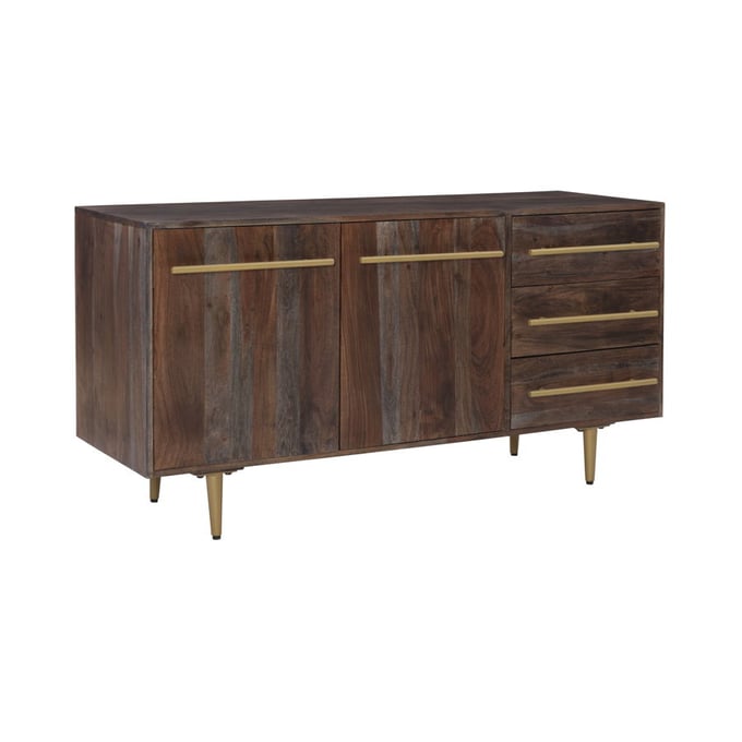 Powell Furniture Keavy Brown Acacia Wood Console PWL-D1446A21