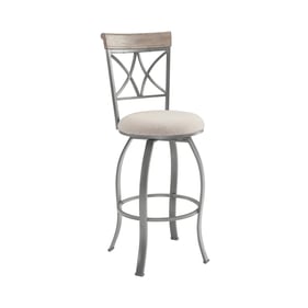 Powell Furniture Hamilton Medium Cherry Taupe Swivel Barstool