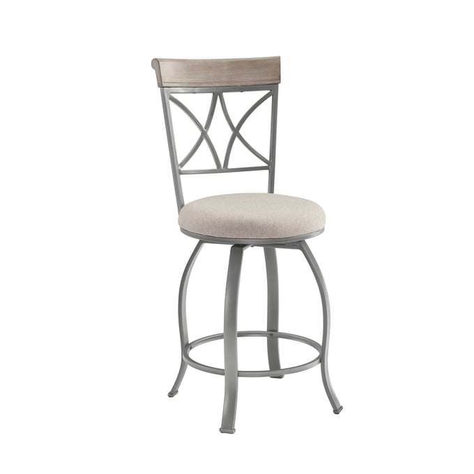 Powell Furniture Hamilton Medium Cherry Taupe Swivel Counter Height Stool PWL-D1481D21CSP