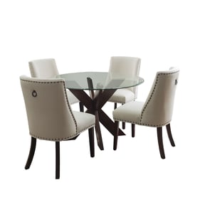 Powell Furniture Adler Espresso Natural 5pc Dining Room Set