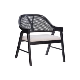 Powell Furniture Nyla Black Light Beige Armed Dining Chair