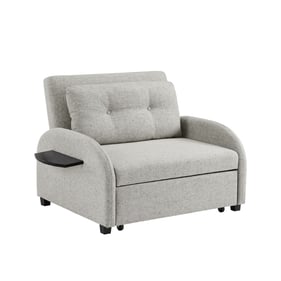 Powell Furniture Augustus Grey Wide Convertible Chair Bed