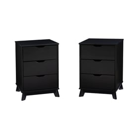 Powell Furniture Polly Black 3 Drawers 2 Nightstand