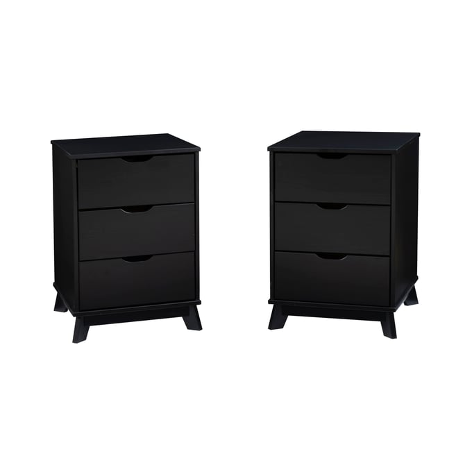 Powell Furniture Polly Black 3 Drawers 2 Nightstand PWL-D1507R23BLKNS3