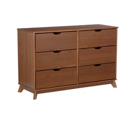 Powell Furniture Polly Walnut 6 Drawers Dresser