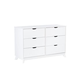 Powell Furniture Polly White 6 Drawers Dresser