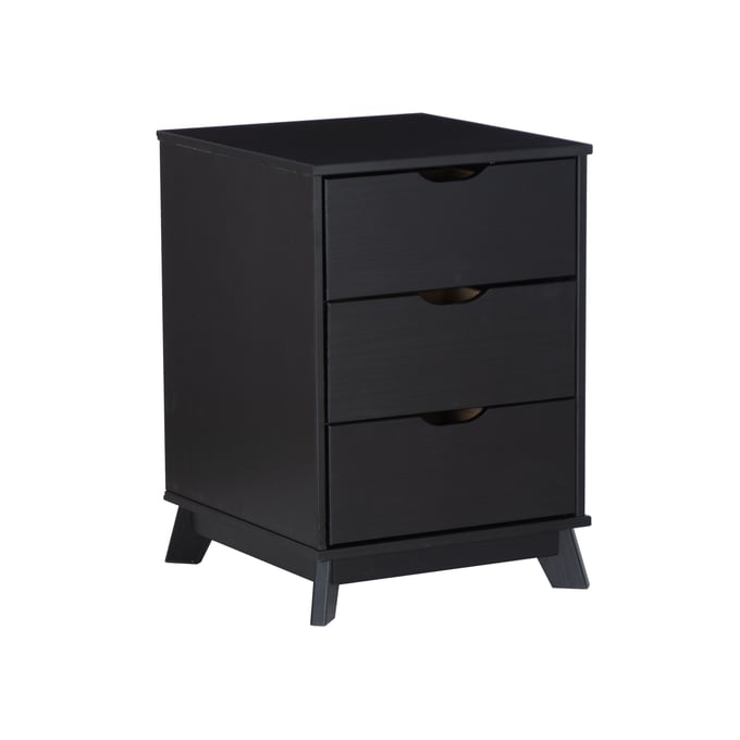 Powell Furniture Polly Black 3 Drawers Nightstand PWL-D1507R23NS3BLK