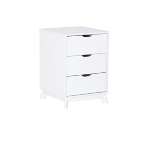 Powell Furniture Polly White 3 Drawers Nightstand