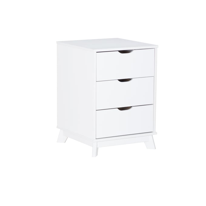 Powell Furniture Polly White 3 Drawers Nightstand PWL-D1507R23NS3WHT