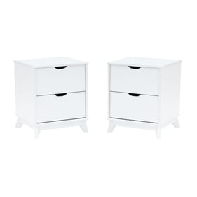 Powell Furniture Polly White 2 Drawers 2 Nightstand