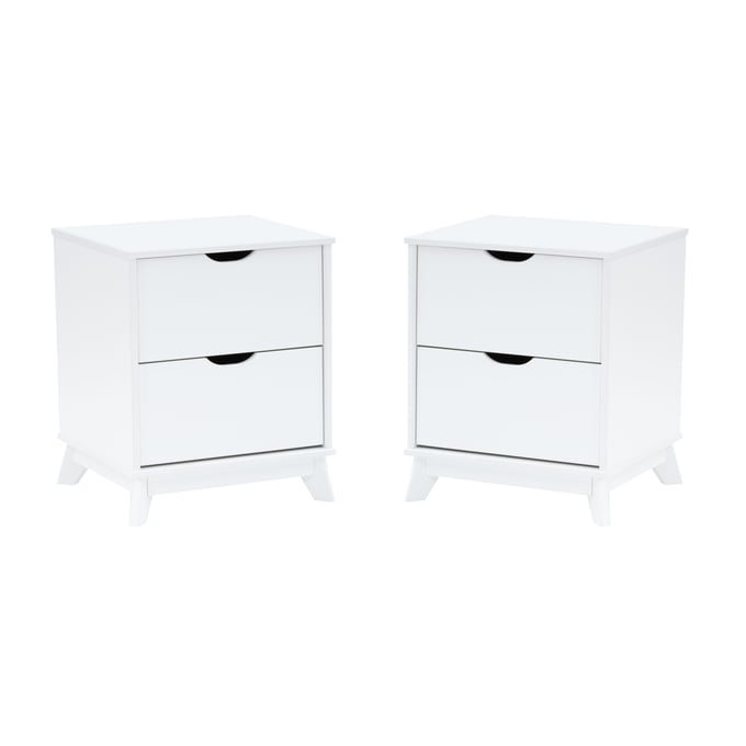 Powell Furniture Polly White 2 Drawers 2 Nightstand PWL-D1507R23WHTNS2