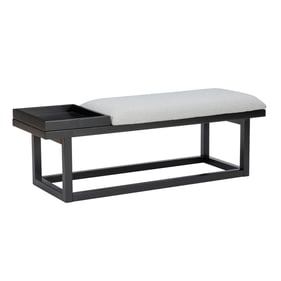 Powell Furniture Max Black Grey Georgia Bench with Tray