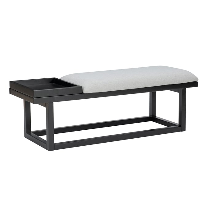 Powell Furniture Max Black Grey Georgia Bench with Tray PWL-D1512LS23BLK