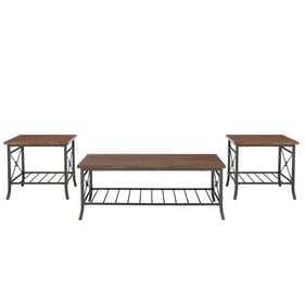 Powell Furniture Harrison Brown Verson 3pc Occasional Table Set