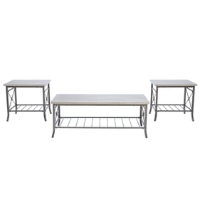 Powell Furniture Harrison Gray Verson 3pc Occasional Table Set