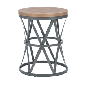 Powell Furniture Barrell Charcoal Side Table