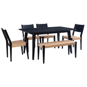 Powell Furniture Cadence Black Natural 6pc Dining Room Set