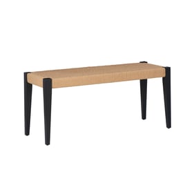 Powell Furniture Cadence Black Natural Dining Bench