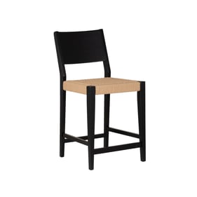 2 Powell Furniture Cadence Black Natural Counter Stools