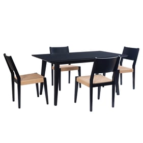 Powell Furniture Cadence Black Natural 5pc Dining Room Set