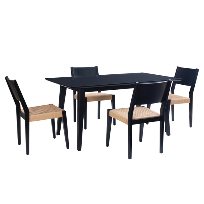 Powell Furniture Cadence Black Natural 5pc Dining Room Set PWL-D1521D23BLPC5