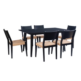 Powell Furniture Cadence Black Natural 7pc Dining Room Set