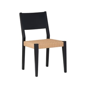 2 Powell Furniture Cadence Black Natural Dining Chairs