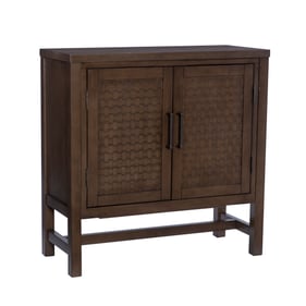 Powell Furniture Dixon Brown Wood 2 Doors Accent Cabinet